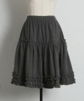 裾フリル付き切り替えミニフレアスカート tocco closet(トッコクローゼット)　※オフィシャルサイト限定 ※セレクトアイテム