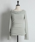 ギャザーオフショルカットプルオーバー  tocco closet(トッコクローゼット)　※オフィシャルサイト限定 ※セレクトアイテム