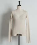 ハートネックリブニットプルオーバー  tocco closet(トッコクローゼット)　※オフィシャルサイト限定 ※セレクトアイテム