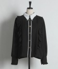 フリル付きサイドラインレース装飾ブラウス tocco closet(トッコクローゼット)　※オフィシャルサイト限定 ※セレクトアイテム