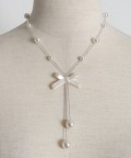 パールラインリボンモチーフロングネックレス tocco closet(トッコクローゼット)※セレクトアイテム