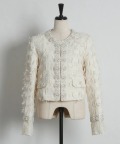 パールビジュー装飾フリンジジャケット tocco closet(トッコクローゼット)※オフィシャルサイト限定 ※セレクトアイテム