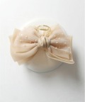 スパンコールシアーリボンヘアクリップ   9月7日(月)ベージュ再販決定☆ tocco closet(トッコクローゼット) ※セレクトアイテム ※少量の在庫確保による再販売の為、交換は出来かねる場合がございます。予めご了承ください。