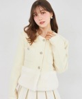 裾ファー付きビジュー釦ジャコット tocco closet(トッコクローゼット)※オフィシャルサイト限定 ※セレクトアイテム
