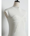 ビジュー付きジャガードリボンニットプルオーバー  tocco closet(トッコクローゼット)　※オフィシャルサイト限定 ※セレクトアイテム