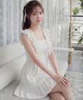 【入荷希望受付中☆】インナーパンツ付きコットンレースフリルティアードワンピース水着《RequestProject》※入荷希望数により商品化しない場合がございます。