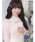 リボン付きパフスリーブラメシャギーニットプルオーバー 11月7日(金)再販決定☆ Suyunn(スユン)《PINKorBLUE》《MonotoneCollection》※齋藤樹愛羅さんはピンク、市原愛弓さんはホワイト着用