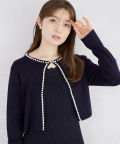 きちんと感のある華やかさ♪パールラインフロントホックニットカーディガン tocco closet(トッコクローゼット)《tocco closet luxe》《CeremonyStyle》