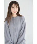 パール釦カーディガン×タイトスカートのラメ入りフェザーニットセットアップ【atella】tocco closet(トッコクローゼット)＊スペシャルプライス品につき返品/キャンセル/配送日指定不可/ラッピング不可/少量在庫のセールの為交換は出来かねる場合がございます。