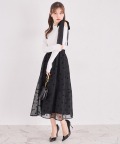 リバーシブルドットチュールプリーツフレアスカート 5月24日(土)オフィシャルサイト限定再販☆【deloume ディローム】 tocco closet(トッコクローゼット)※少量の在庫確保による再販売の為、交換は出来かねる場合がございます。予めご了承ください。