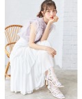 ランダムプリーツスカート 7月25日(金)再販決定☆【dorisha ドリーシャ】 tocco closet(トッコクローゼット)※麻亜里さんはオフホワイト着用《tocco closet luxe》