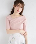 アシメネックデザインリブカットソープルオーバー【amelein アメリン】 tocco closet(トッコクローゼット)