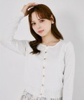 ＵＶカット＆接触冷感＆ハンドウォッシュ♪リボンモチーフ釦カーディガン tocco closet(トッコクローゼット)《BlackCollection》