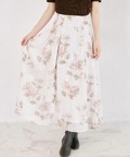 バックレースアップニュアンスフラワープリントサテンスカート 8/26(水)～8/31(月)限定タイムセール☆tocco closet(トッコクローゼット)＊スペシャルプライス品につき返品/キャンセル/配送日指定不可/ラッピング不可/少量在庫のセールの為交換は出来かねる場合がございます