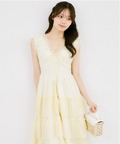 リボン付きメニーフリルティアードワンピース  9月2日(水)オフィシャルサイト限定イエロー再販☆tocco closet(トッコクローゼット)※少量の在庫確保による再販売の為、交換は出来かねる場合がございます。予めご了承ください。