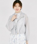 サイドリボン付きシアーブルゾンパーカー   8月2日(日)アイスグレー再販決定☆ tocco closet(トッコクローゼット) ※少量の在庫確保による再販売の為、交換は出来かねる場合がございます。予めご了承ください。