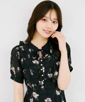 リボン付きシアーチェック×フラワープリントワンピース  9月8日(火)オフィシャルサイト限定ブラック再販☆ tocco closet(トッコクローゼット)  ※小栗有以さんはミント着用※少量の在庫確保による再販売の為、交換は出来かねる場合がございます。予めご了承ください。