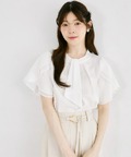 ２ＷＡＹラッフルタイ付きレイヤードスリーブブラウス  ７月9日(木)再販決定☆ tocco closet(トッコクローゼット) ※ブルーの入荷はありません。※少量の在庫確保による再販売の為、交換は出来かねる場合がございます。