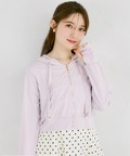 ＵＶカット＆接触冷感♪パールチャーム付きサムホールパーカー   tocco closet(トッコクローゼット)《UVCollection》※少量の在庫確保による再販売の為、交換は出来かねる場合がございます。 ※ラベンダーの入荷はありません/#52 ラベンダー