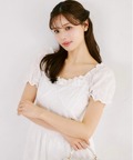 フラワー刺繍コットンレースコルセットライクワンピース  8月31日(月)オフィシャルサイト限定再販☆ tocco closet(トッコクローゼット)※少量の在庫確保による再販売の為、交換は出来かねる場合がございます。予めご了承ください。