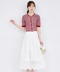 コットンレースパネルティアードスカート 5月28日(木)オフィシャルサイト限定オフホワイト再販☆ tocco closet(トッコクローゼット)※少量の在庫確保による再販売の為、交換は出来かねる場合がございます。予めご了承ください。