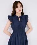 リボン付きパネルフラワーカットワーク刺繍コットンレースワンピース 5月2日(土)再入荷決定☆  tocco closet(トッコクローゼット)　《CherryCollection》《SummerVacationStyle》※少量の在庫確保による再販売の為、交換は出来かねる場合がございます。予めご了承ください。