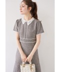 ２ＷＡＹレース襟付き配色サマーツイードワンピース  【jemaes ジメース】 tocco closet(トッコクローゼット)※少量の在庫確保による再販売の為、交換は出来かねる場合がございます。予めご了承ください。