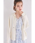 軽くて優しい着心地♪ふんわりスフレタッチジップパーカー【jolivra ジョリヴラ】 tocco closet(トッコクローゼット)