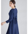 後ろリボン付きウエストタックカットワンピース【kaia カイア】 tocco closet(トッコクローゼット)　＊スペシャルプライス品につき返品/キャンセル/配送日指定不可/ラッピング不可/少量在庫のセールの為交換は出来かねる場合がございます。