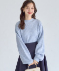 ラメ入りボリュームスリーブリブニットプルオーバー【laberry ラベリー】 tocco closet(トッコクローゼット)　＊スペシャルプライス品につき返品/キャンセル/配送日指定不可/ラッピング不可/少量在庫のセールの為交換は出来かねる場合がございます。