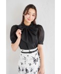 ２ＷＡＹボウタイリボン付きシアーブラウス   tocco closet(トッコクローゼット) ＊スペシャルプライス品につき返品/キャンセル/配送日指定不可/ラッピング不可/少量在庫のセールの為交換は出来かねる場合がございます。