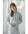 エンブレム釦ツイード風ニットカーディガン【legrina レグリナ】 tocco closet(トッコクローゼット) ＊スペシャルプライス品につき返品/キャンセル/配送日指定不可/ラッピング不可/少量在庫のセールの為交換は出来かねる場合がございます。