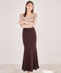 裾フリルマーメイドニットスカート【marillia マリリア】 tocco closet(トッコクローゼット)　＊スペシャルプライス品につき返品/キャンセル/配送日指定不可/ラッピング不可/少量在庫のセールの為交換は出来かねる場合がございます。