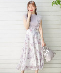 取り外し可能な３ＷＡＹビックリボン付きシアーフラワープリントスカート 6月30日(月)オフィシャルサイト限定再販☆【natioa ナティオア】 tocco closet(トッコクローゼット)※少量の在庫確保による再販売の為、交換は出来かねる場合がございます。予めご了承ください。