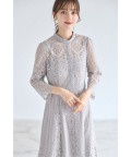 裾スカラップカットパネルレース×ラインレースワンピース【rapole ラポール】 tocco closet(トッコクローゼット)※少量の在庫確保による再販売の為、交換は出来かねる場合がございます。予めご了承ください。