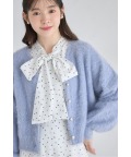 パール釦キラキラフィルム入りシャギーニットカーディガン【sarlow サロウ】 tocco closet(トッコクローゼット)　＊スペシャルプライス品につき返品/キャンセル/配送日指定不可/ラッピング不可/少量在庫のセールの為交換は出来かねる場合がございます。