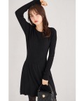 ケーブル編み切り替えリブニットワンピース【selanie セラニー】 tocco closet　＊スペシャルプライス品につき返品/キャンセル/配送日指定不可/ラッピング不可/少量在庫のセールの為交換は出来かねる場合がございます。