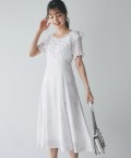 【Ｓ・Ｍサイズ展開】リボン付きラッフルフリルフラワープリントマーメイドフレアワンピース※少量の在庫確保による再販売の為、交換は出来かねる場合がございます。予めご了承ください。