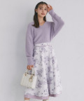 【Ｓ・Ｍサイズ展開】フラワープリント×無地リバーシブルフレアスカート【zaylily】 tocco closet ＊スペシャルプライス品につき返品/キャンセル/配送日指定不可/ラッピング不可/少量在庫のセールの為交換は出来かねる場合がございます。