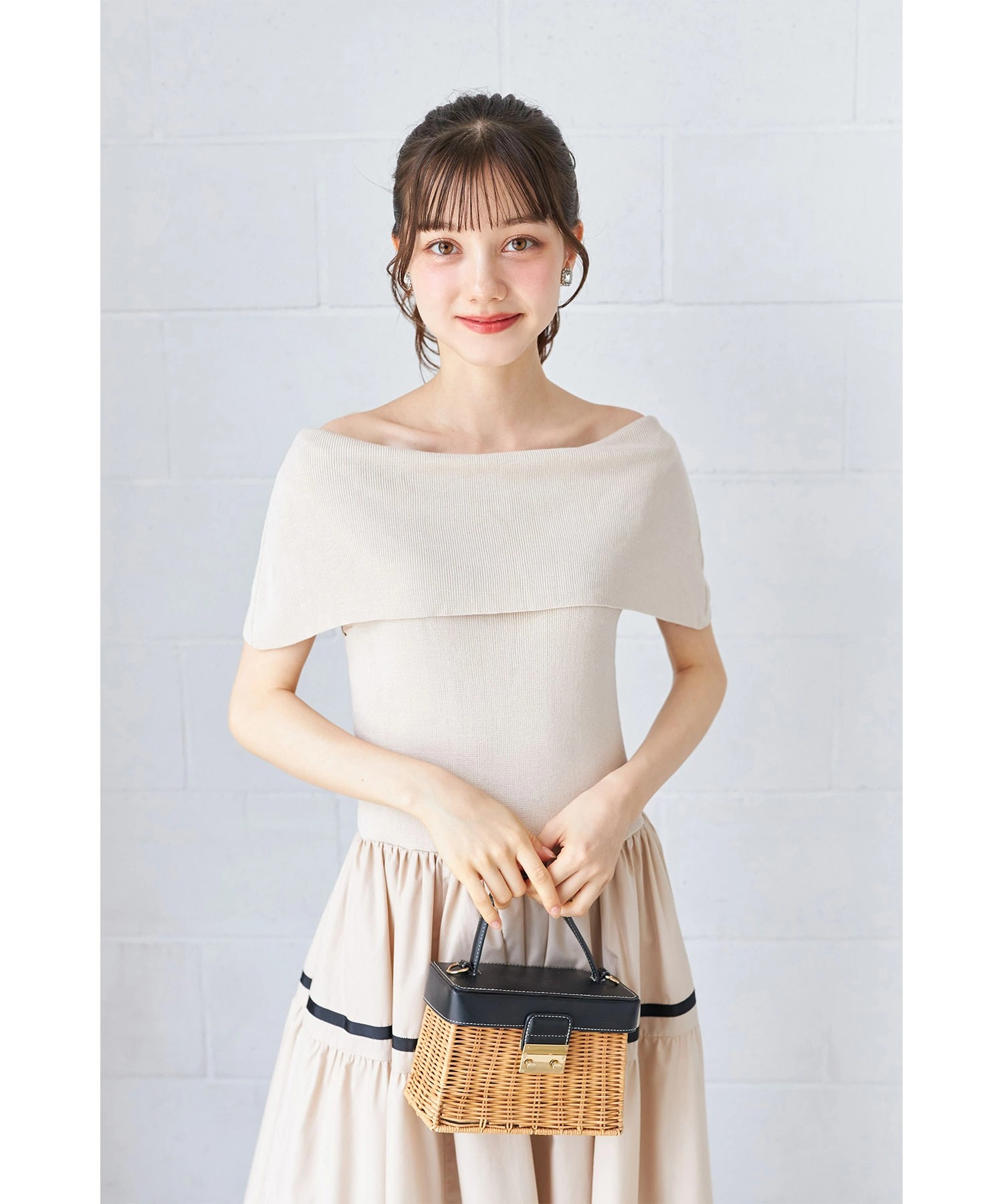 配色ラインニットドッキングティアードワンピース 9月23日(火)オフィシャルサイト限定再販☆【solein ソレイン】《tocco closet luxe》※少量の在庫確保による再販売の為、交換は出来かねる場合がございます。予めご了承ください。