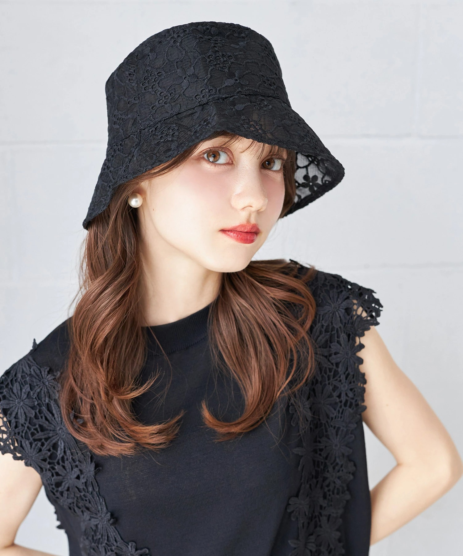 フラワー刺繍シアーバケットハット 3/11(水)～3/15(日)限定タイムセール☆tocco closet(トッコクローゼット)※セレクトアイテム＊スペシャルプライス品につき返品/キャンセル/配送日指定不可/ラッピング不可/少量在庫のセールの為交換は出来かねる場合がございます