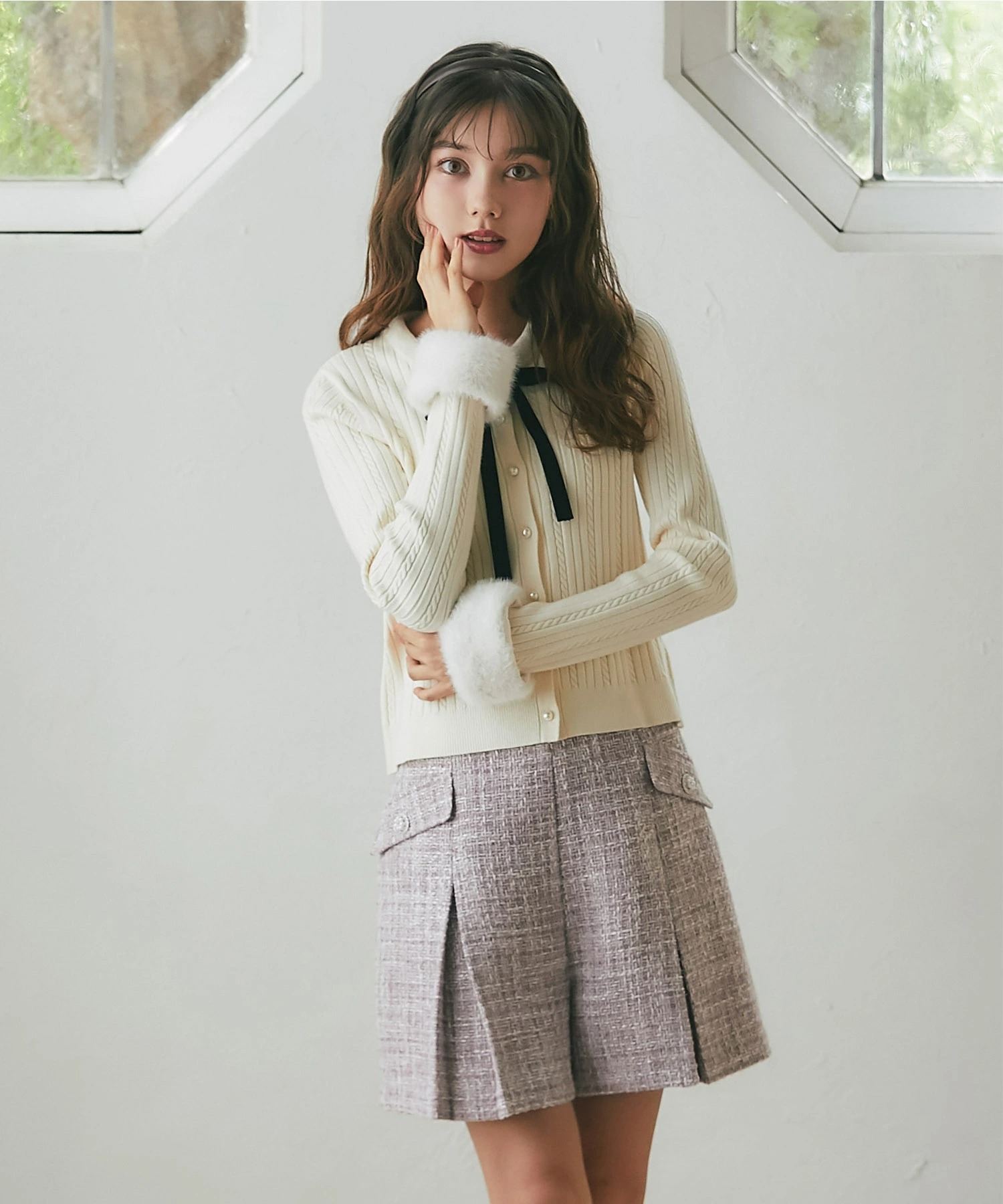 ハイウエストツイードショートパンツ   【violisa ヴィオリサ】 tocco closet(トッコクローゼット)《OuterCollection2025》