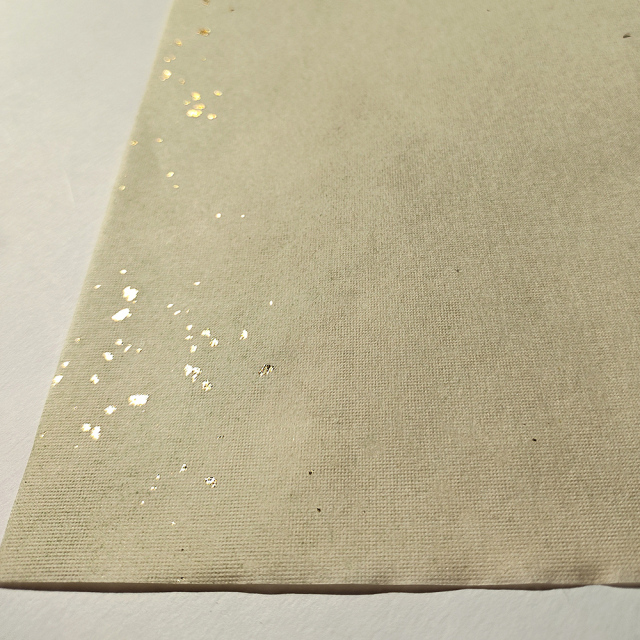 書道用紙】 【かな料紙】 楮紙 全壊紙 3色横天地ぼかし 金砂子 絹目