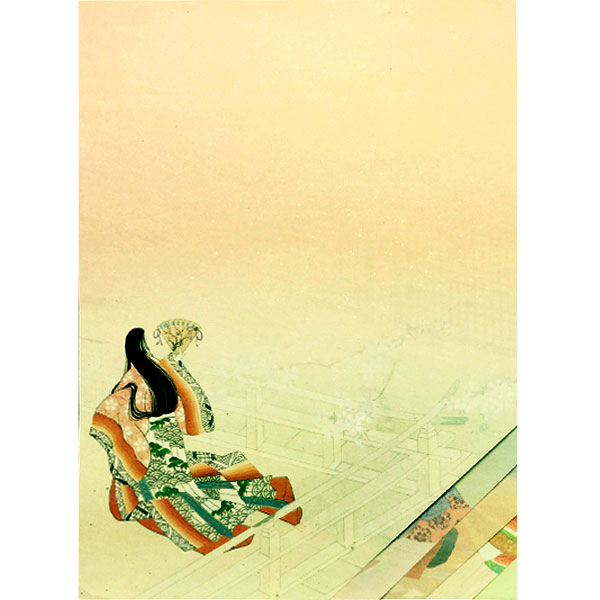 書道半紙仮名（かな）料紙 橋姫（1） 細字用半懐紙判｜書道用品