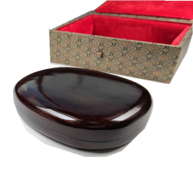 麻子坑端渓硯 楕円四吋（サイズ:4インチ）HM64