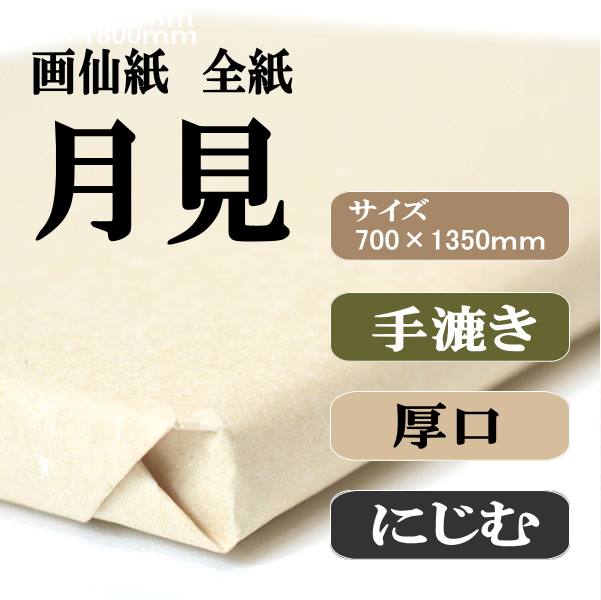 手漉き画仙紙　月見　全紙