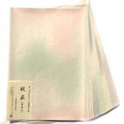 書道 半懐紙 半紙 和紙 高級 金 銀 透かし 書道半紙仮名（かな）料紙和泉中字用全懐紙判｜書道用品通販の
