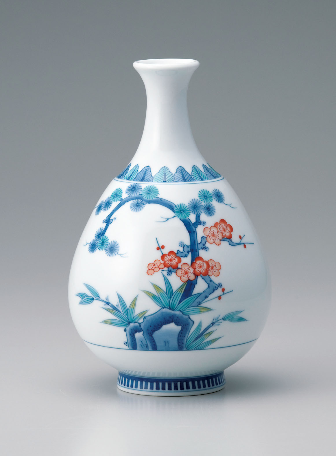 徳利形（小）花瓶－松竹梅