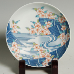 七寸高台皿―花筏