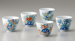 煎茶器－鍋島五種絵変り